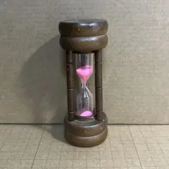木製　砂時計　ピンク　レトロ　当時物　置物