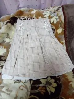 チェック 膝丈 スカート