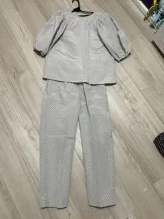 Techichi ドット柄 グレー セットアップ