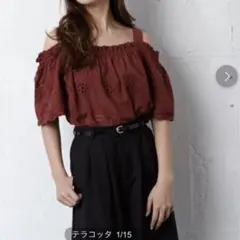 美品！イング＊パンチングレースオフショルダーブラウス＊カットソー＊Mサイズ