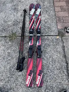 Elan スキーセット 赤黒 付属ポール スキー ストック ブーツ