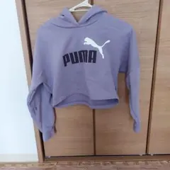PUMA パープル 裏起毛パーカー　140