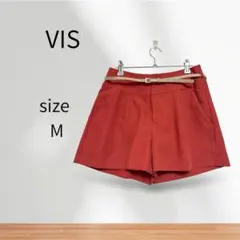 VIS ショートパンツ M ベルト付き　オレンジ　ゴルフのサムネイル
