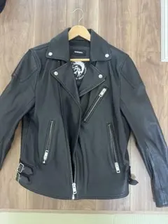 DIESEL レザーライダースジャケット ブラック