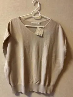 AMERICAN HOLIC ベージュ 半袖ニット L