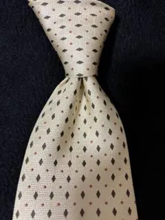BURBERRY LONDONベージュ ダイヤモンドパターン ネクタイ