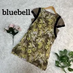 bluebell ワンピース　総柄　半袖　イエロー　M 人気　おしゃれ