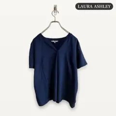 zY315【M】LAURA ASHLEY Tシャツ/カットソー Vネック 前開きのサムネイル
