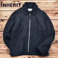 11M386◯INHERIT チャコールブラック ブルゾン ジャケット アウター