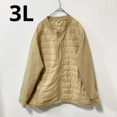大きいサイズ　3L 中綿　キルティング　袖切り替え　ジャケット　上着