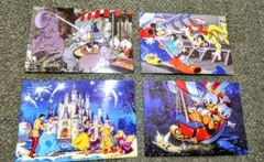 東京ディズニーランド　開園年　レトロポストカード4枚セット