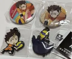 ハイキュー　西谷夕④個セット MIKASAキャララバー　缶バッジ