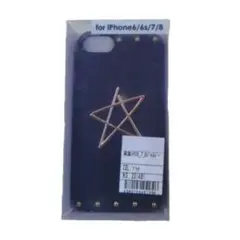 スマホケース　iPhoneケース6/6s/7/8　ブラック　新品！　星　ゴールド
