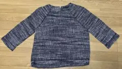 ZARA BASIC ザラ　ベーシック　ツイード　七分丈　ブラウス　S