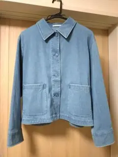 UNIQLO ジャージーリラックスジャケット　ライトブルー