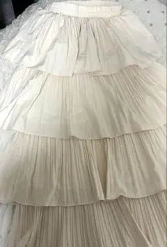 Meridian ティアード プリーツ ロングスカート