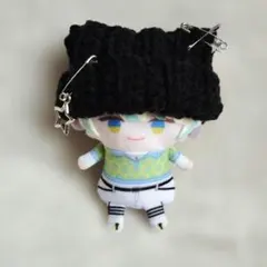 〚ブラック〛にじぱぺっと 猫耳ニット帽 ハンドメイド