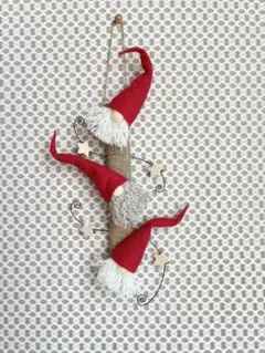 クリスマスリース[3] ハンドメイド　インテリア　サンタ　ハロウィンリース