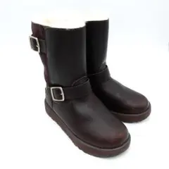 未使用 22cm UGG アグ エンジニア ブーツ ムートン ブラウン ブレイダ