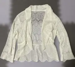 Natural Fit レース編み カーディガン ボレロ