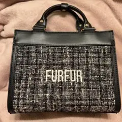FURFUR ツイードロゴトートバッグ