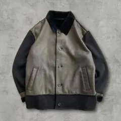 90s レザージャケット リブニット切替 裏ボア オーバーサイズ アメカジ 古着