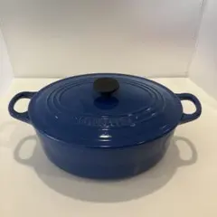 ル・クルーゼ 25cm ココット・オーバル ブルー 両手鍋　ルクルーゼのサムネイル