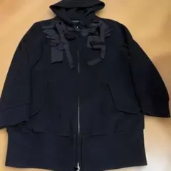 インゲボルグ♡リボン豪華パーカー　ブラックのサムネイル