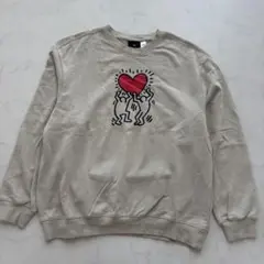 H&M スウェット キースへリング コラボ Lサイズ（A917）