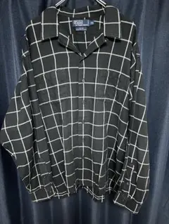 90s Vintage Polo Ralph Lauren 黒白シャツ