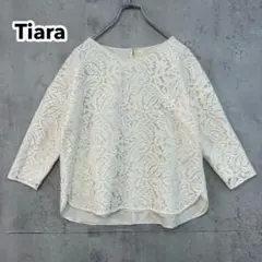 Tiara ティアラ カットソー シャツ ブラウス レース レディース 白 .のサムネイル
