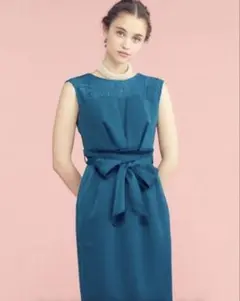 ROYALPARTY ロイヤルパーティ　タックレース重ねタイトドレス