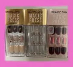 ダッシングディバ　ネイルチップ　つけ爪　マジックプレス　バレンタイン　雪の結晶