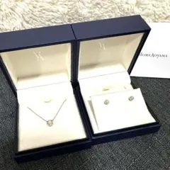 【美品】ヴァンドーム青山 ダイヤ ネックレス ピアス セット K18YG