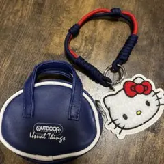 ハローキティ×OUTDOOR 顔形＆バッグ形ポーチなチャームセット