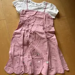 SLAP SLIP ピンク フラワー刺繍 ワンピース