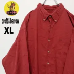 USA古着 croft＆barrow　ネルシャツXL　レッド
