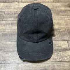 ブラック シンプルキャップ ダメージ