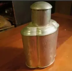 ヴィンテージ 中国 茶入 錫製？ 重厚 蓋付 茶筒 煎茶道具 唐物 古美術