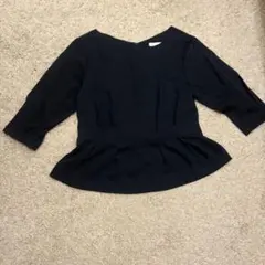 BEAMS HEART ネイビー ブラウス