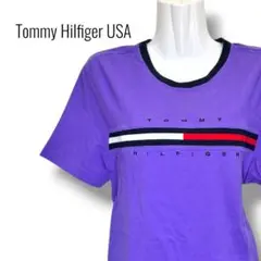 TOMMY HILFIGER Tシャツ XL相当 パープル ユニセックス 春夏