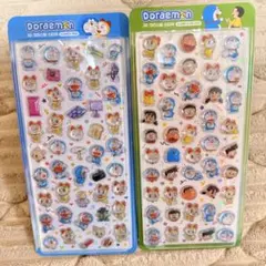 【韓国限定】ドラえもん 3Dクリスタルステッカー 2枚