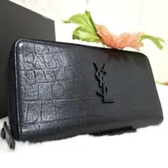 ✨極美品　付属品完備✨サンローラン　長財布　オーガナイザー　クロコ　カサンドラ