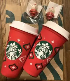 スタバ 2023 ホリデー リユーザブルカップ& ベアリスタ サンタ 2セット
