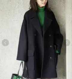 ☆極美品☆SLOBE IENA　スローブイエナ　メルトンビッグPコート　千鳥格子 SLOBE IENA（スローブイエナ）の「メルトンビッグPコート