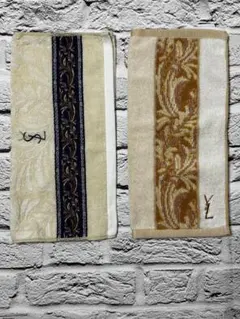 美品　イブサンローラン　ハンドタオル2枚セット　ｗ0526-0120-⑦-②