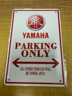 ④【訳あり】ブリキ看板 20×30cm ヤマハ PARKINGONLY