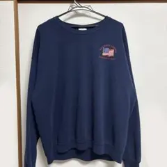 短丈紺色スウェット　古着