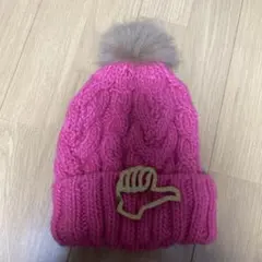 新品⭐︎ファー付きニット帽✨ピンク