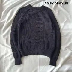 LAD BY DEMYLEE リブニット セーター ネイビー XS コットン